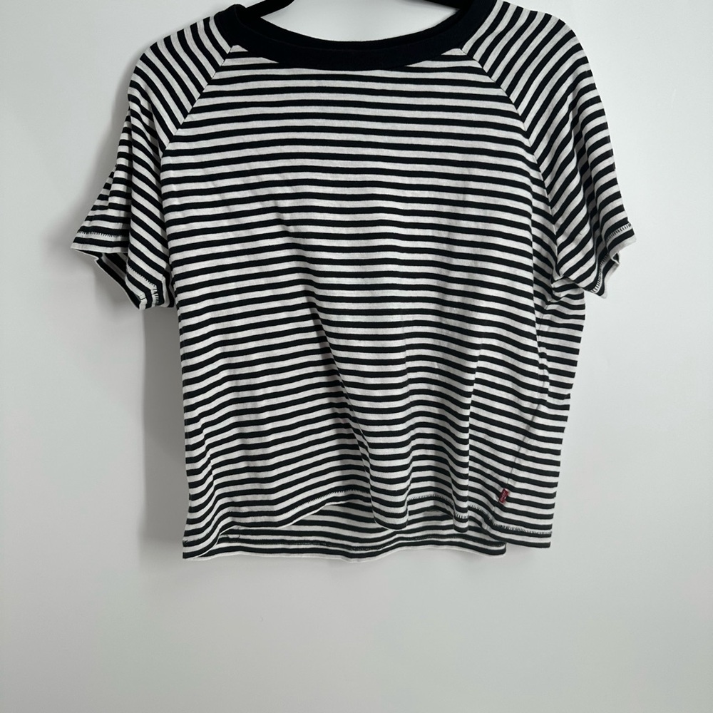 Striped Black and White Women's Top